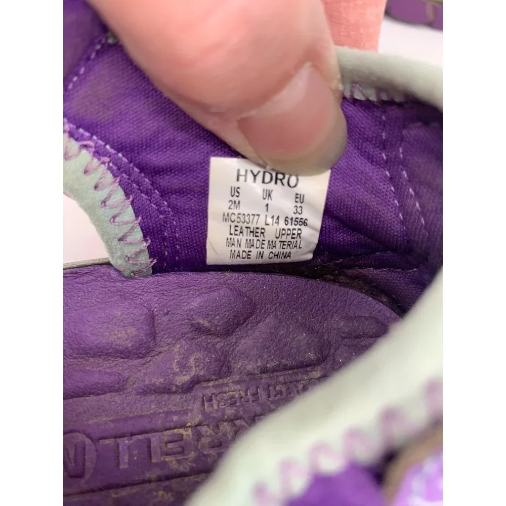 Merrell US 2M Kids Purple Hydro Water Shoes